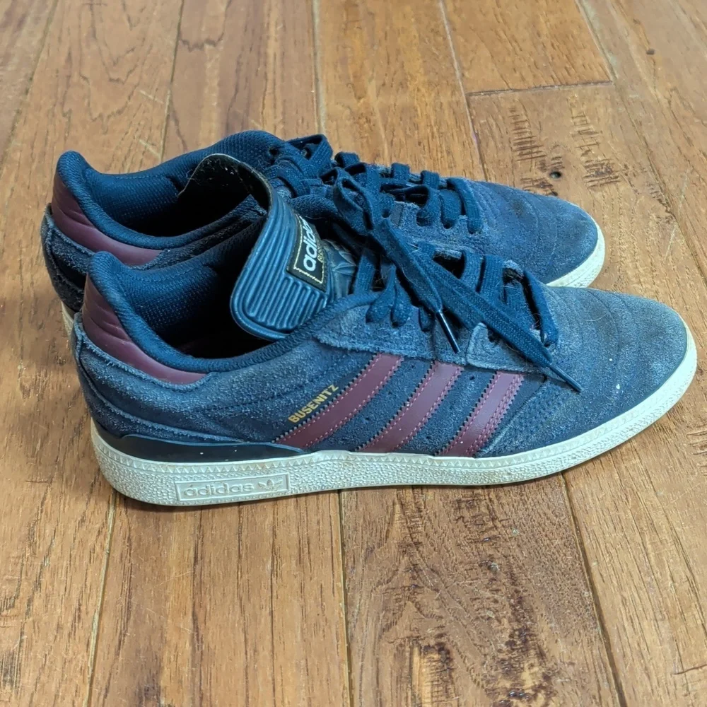 Adidas Busenitz Pro Collegiate Men's Navy and Crimson Suede Sneakers